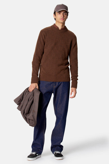 Pull col O - brun