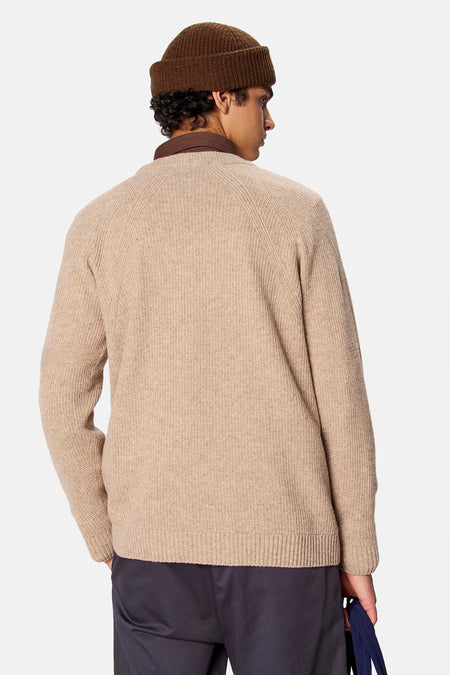 Pull col O - beige
