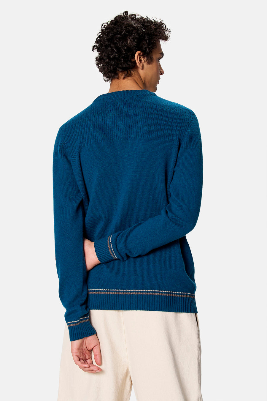 Pull col O - bleu