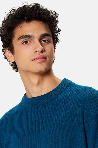 Pull col O - bleu