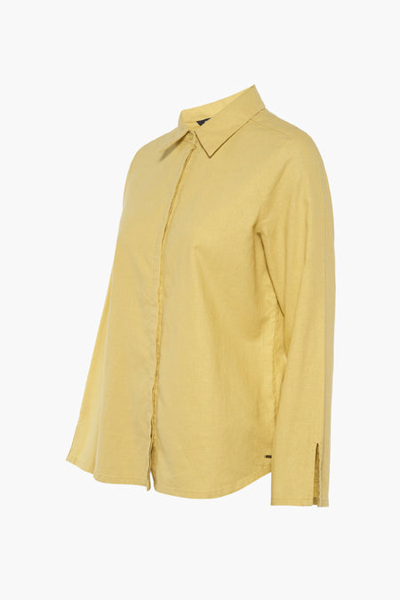 Chemise à manches longues - jaune