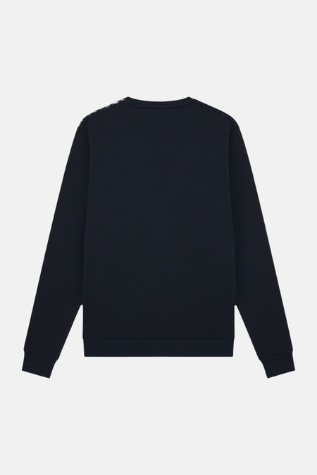 Sweat col O - bleu