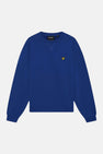 Sweat col O - bleu