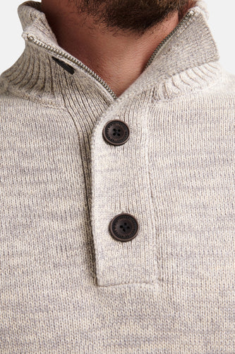 Pull à col rond - écru - Petrol Industries®