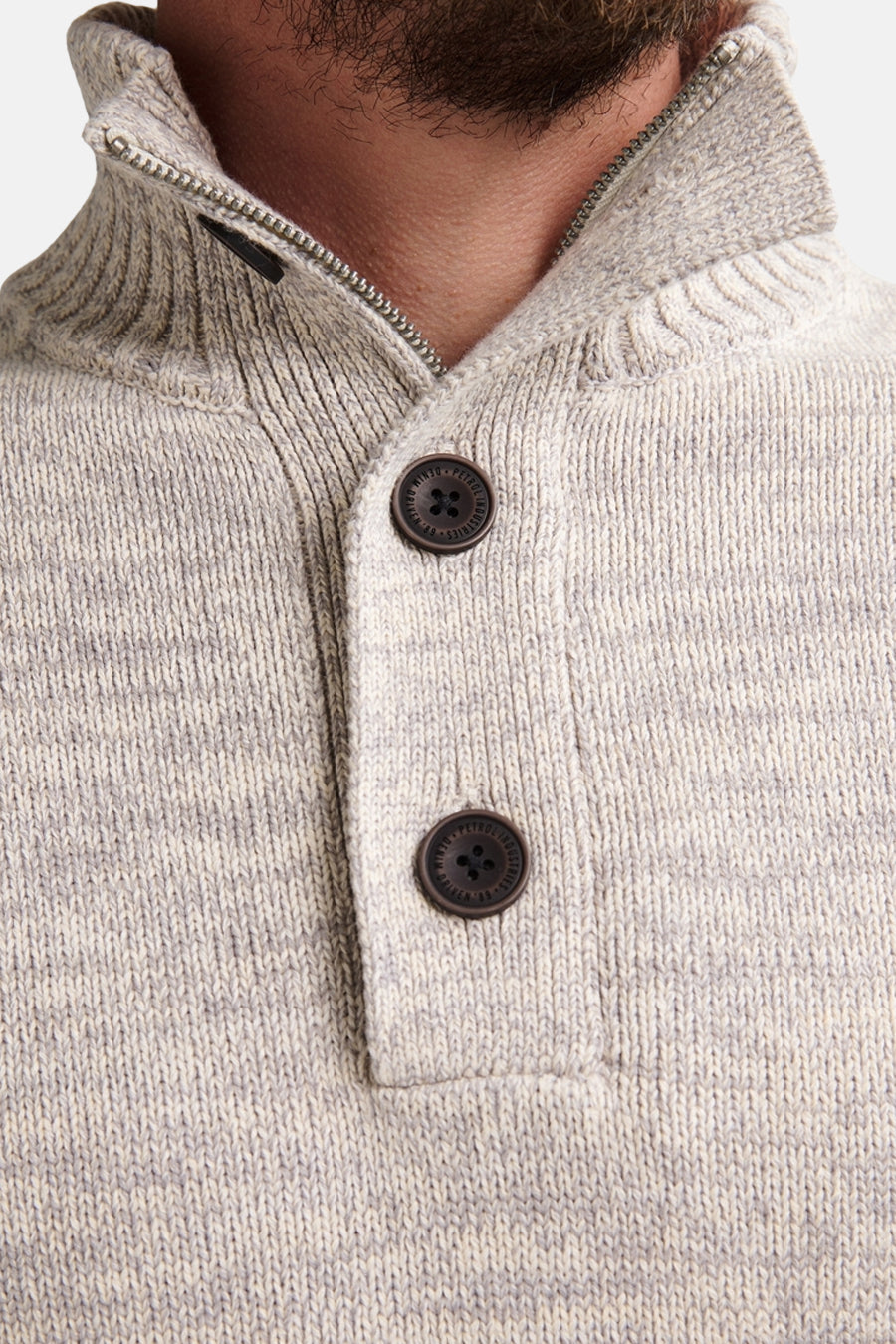 Pull à col rond - écru - Petrol Industries®