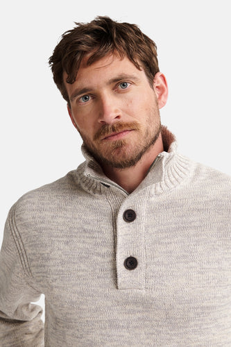 Pull à col rond - écru - Petrol Industries®