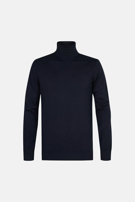Pull col roulé bleu - Petrol Industries®
