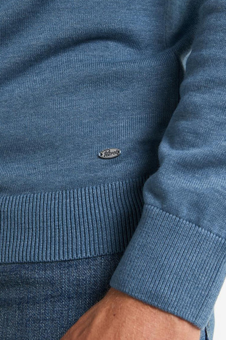 Pull à col roulé - bleu