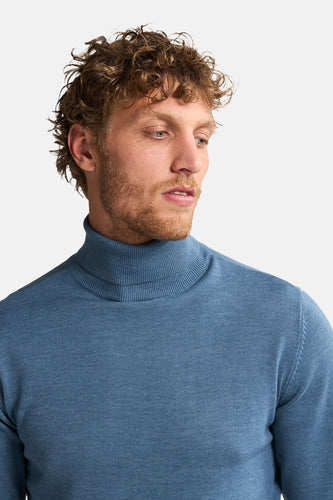 Pull à col roulé - bleu - Petrol Industries®