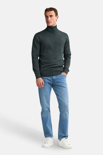 Pull à col roulé - vert