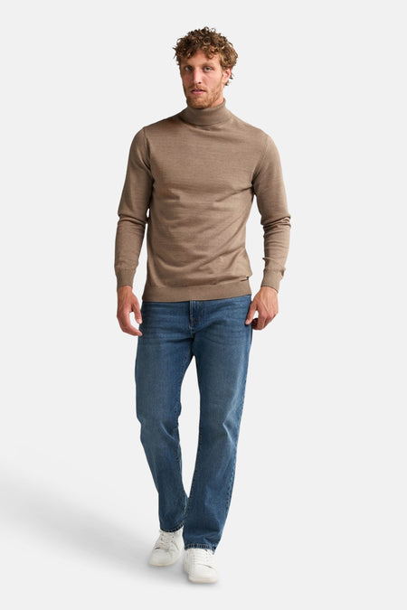 Pull col roulé beige - Petrol Industries®