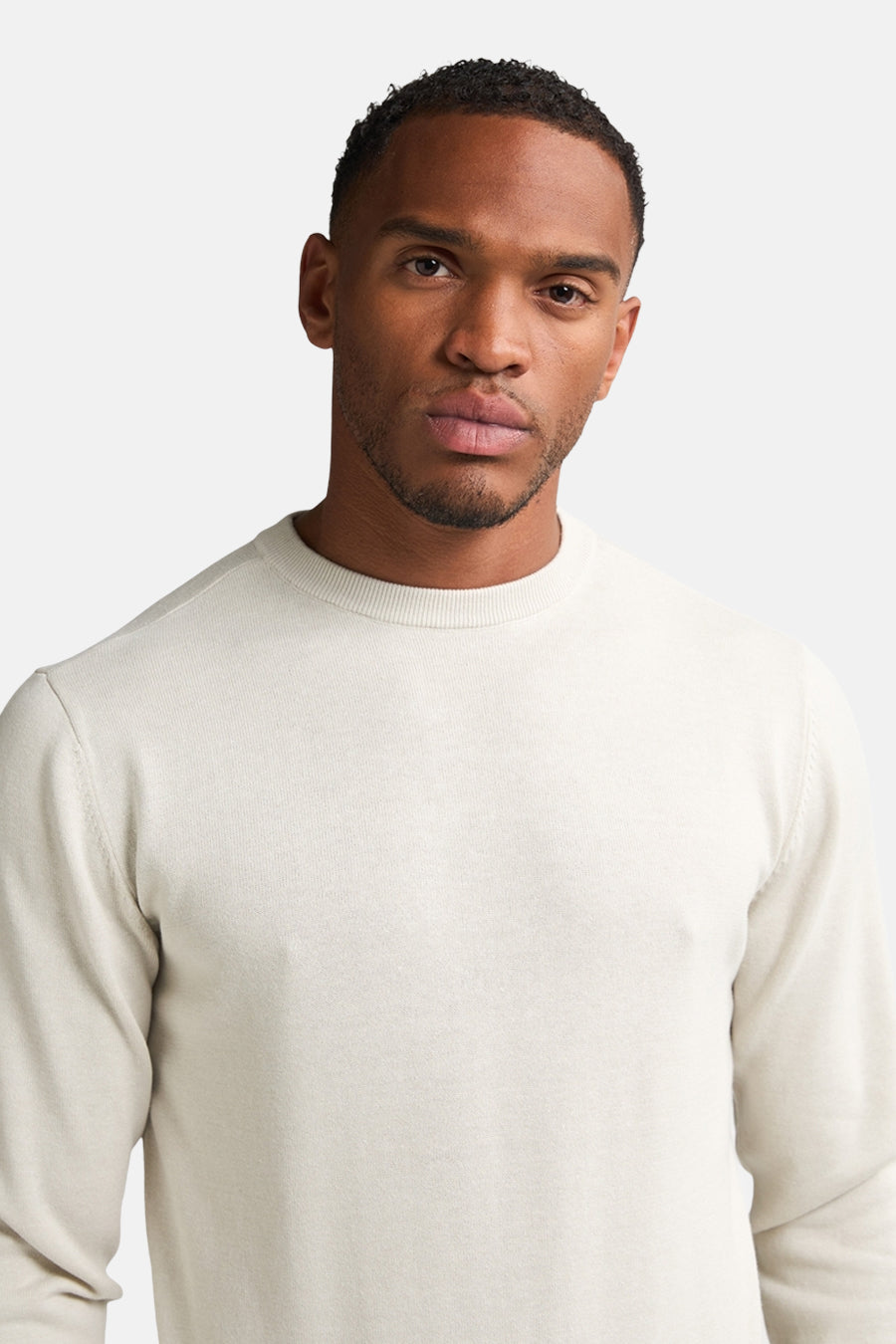 Pull à col rond - écru