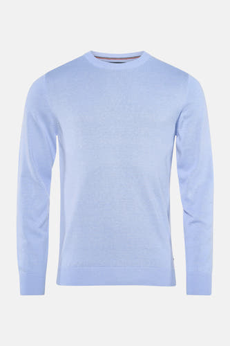 Sweat-shirt bleu marine avec col rond de Petrol Industries et fine structure en côtes.