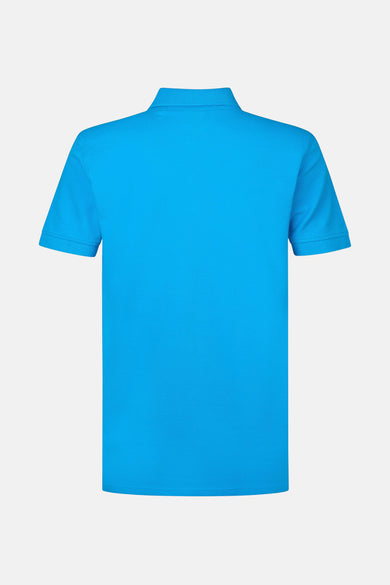 T-shirt bleu à manches courtes de Petrol Industries®, avec un petit logo sur la poitrine.