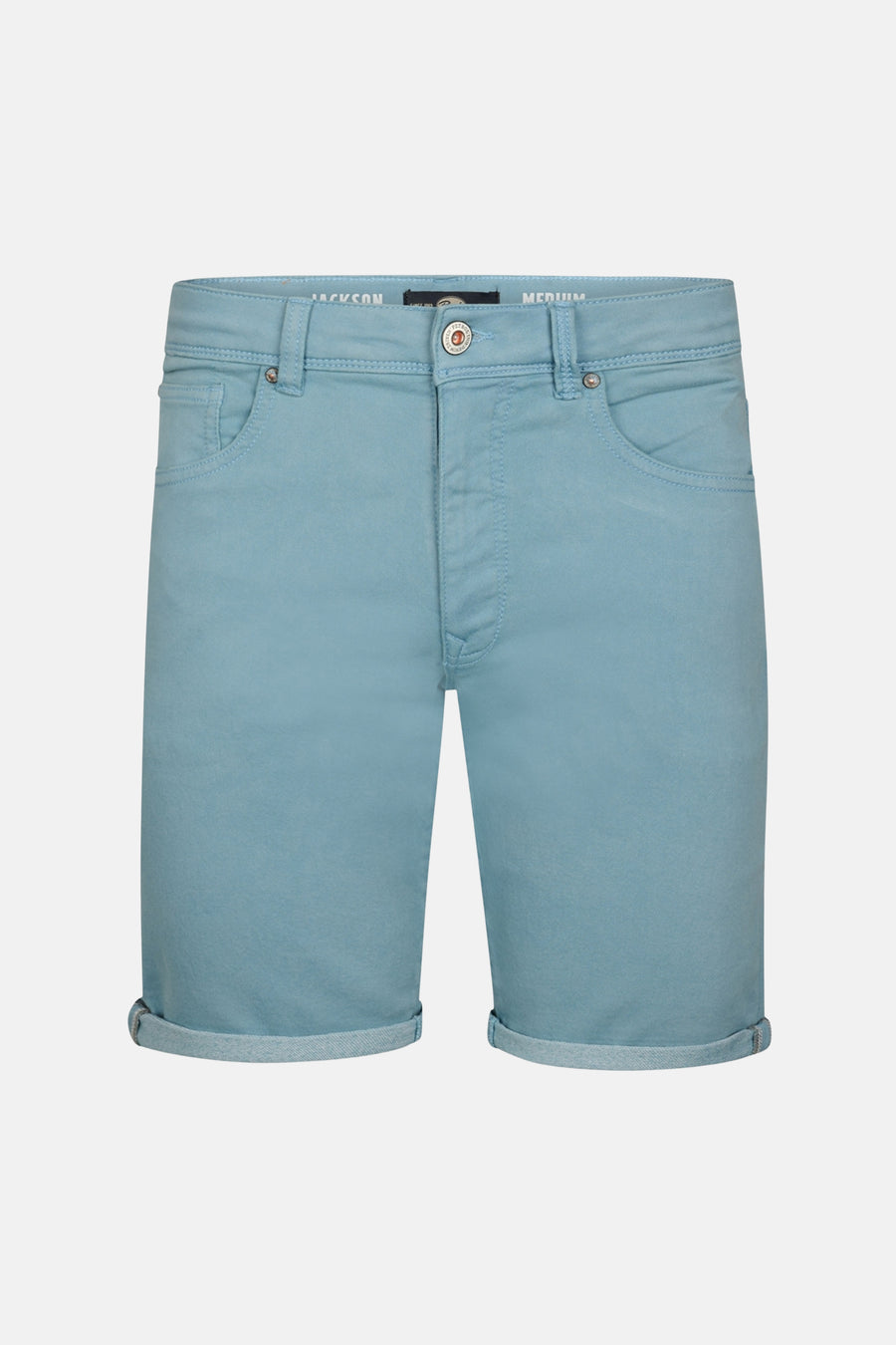 Blauwe short van Petrol Industries®, met omgeslagen pijpen en zakken aan de voorzijde.