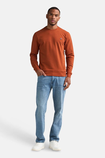 Sweat col O - brun