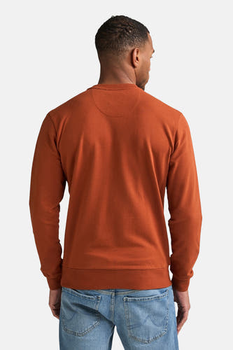 Sweat col O - brun