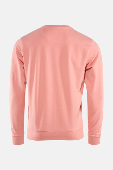 Gilet rose de Petrol Industries®, avec des manches longues et un col rond, vu de l'arrière.