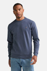 Sweat col O - bleu