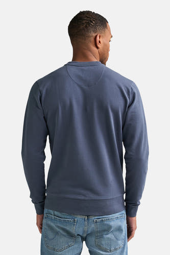 Sweat col O - bleu