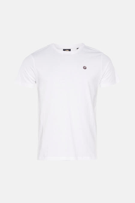 T-shirt blanc de Petrol Industries®, à manches courtes et un petit logo sur la poitrine.