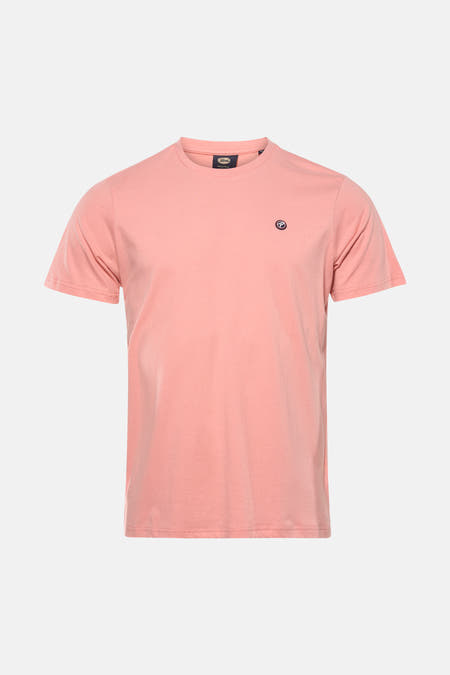 T-shirt rose à manches courtes de Petrol Industries®, avec un logo sur la poitrine.