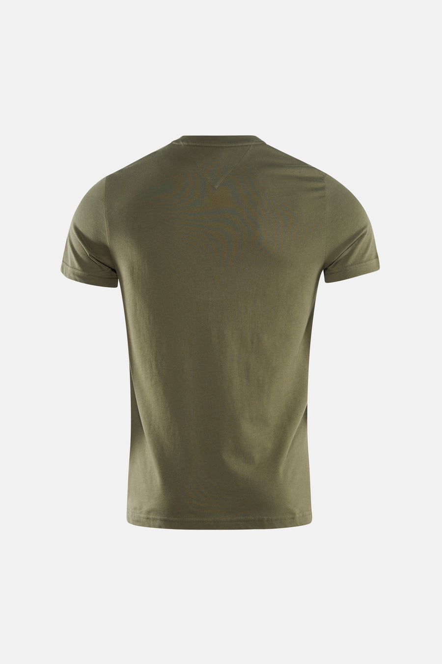 T-shirt vert à manches courtes Tommy Hilfiger, de couleur unie et à col rond, dos.