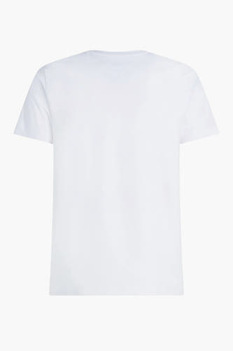 T-shirt blanc à manches courtes de TOMMY HILFIGER, vu de l'arrière.