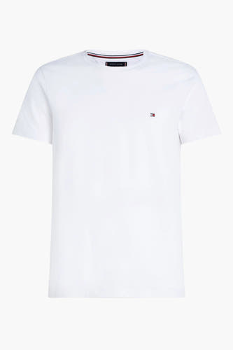 T-shirt blanc de TOMMY HILFIGER avec des manches courtes et un petit logo sur la poitrine.