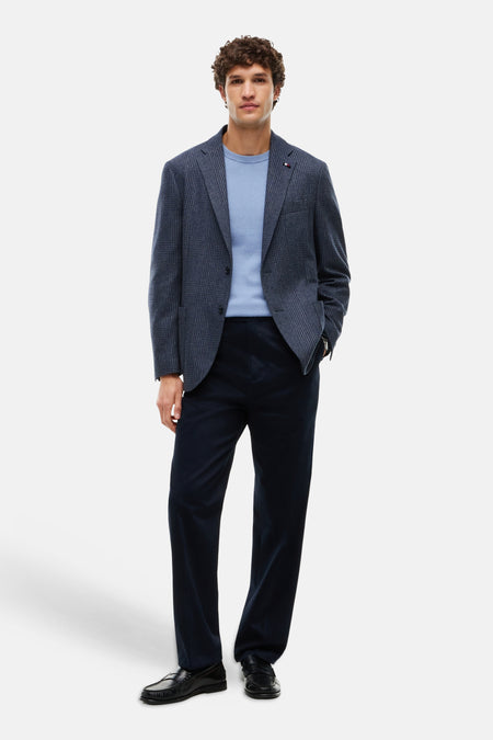 Pull col O - bleu