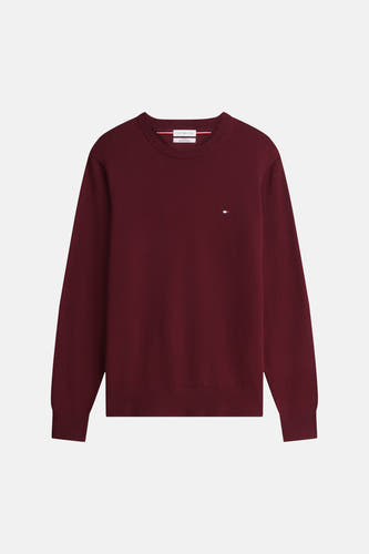 Pull à col rond - rouge