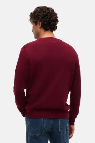 Pull à col rond - rouge