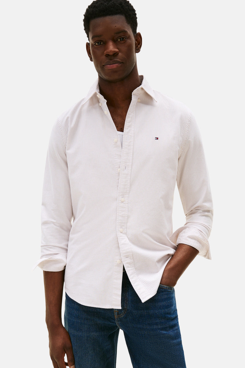 Chemise à manches longues - Beige