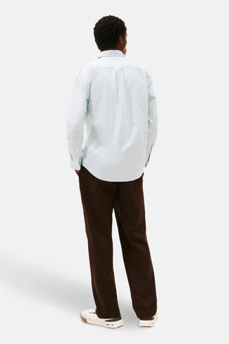 Chemise verte à manches longues de TOMMY HILFIGER, à carreaux, vue de l'arrière.