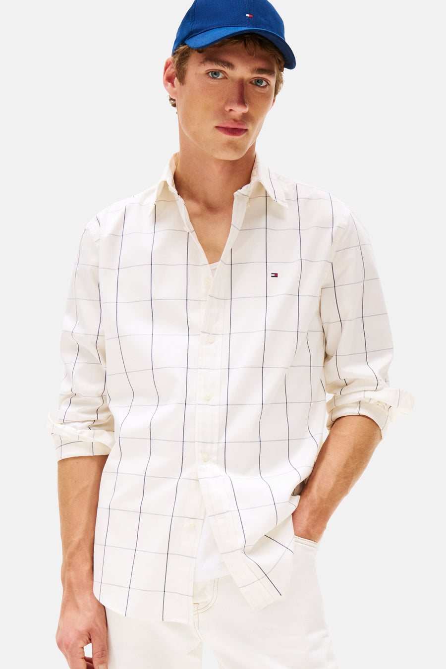 Chemise à manches longues - beige - TOMMY HILFIGER