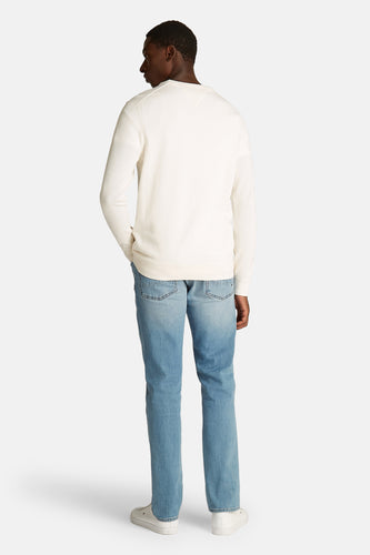 Pull à col rond - écru - TOMMY HILFIGER