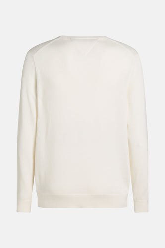 Pull à col rond - écru - TOMMY HILFIGER