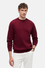 Sweat col O - Bordeaux