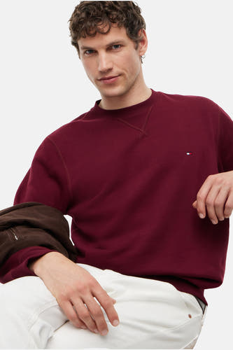 Sweat col O - Bordeaux