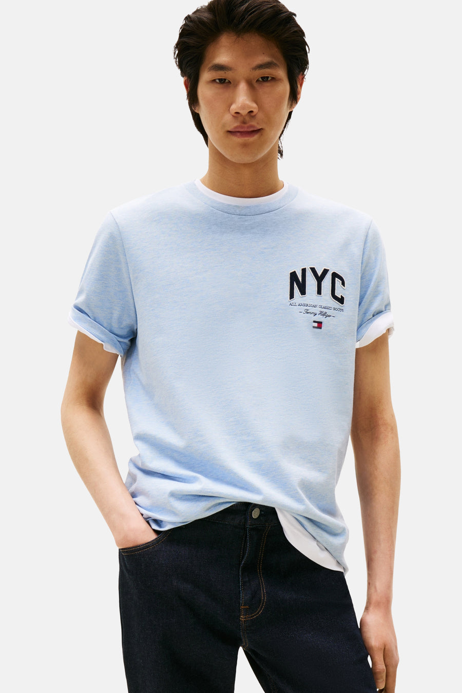 T-shirt à manches courtes - bleu - TOMMY HILFIGER