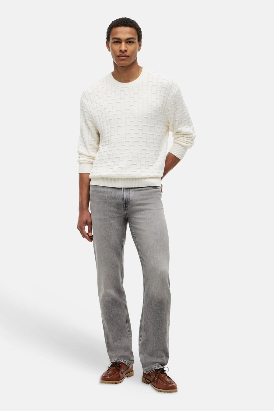 Jeans straight grey denim - TOMMY HILFIGER