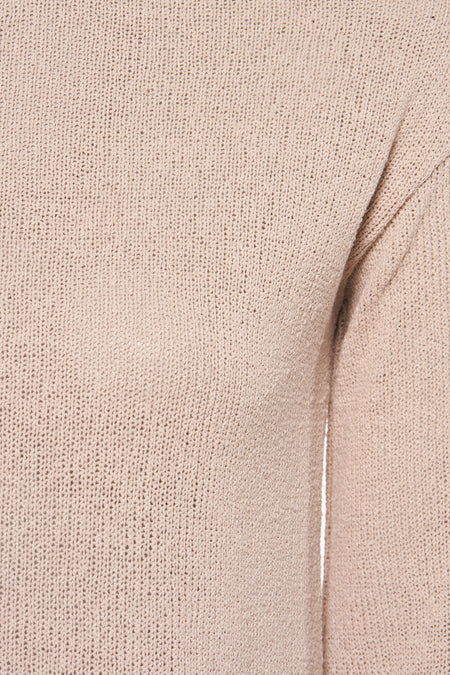 Gilet beige avec col rond de HAILYS, en tissu finement tricoté et manches longues.