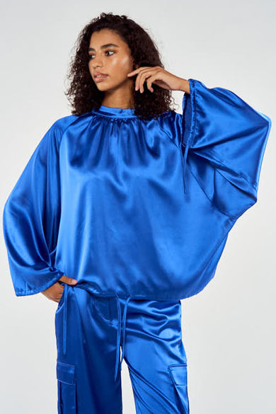 Chemise &agrave; manches longues - bleu
