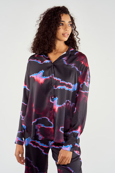 Chemise &agrave; manches longues - multico