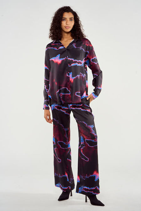Chemise &agrave; manches longues - multico
