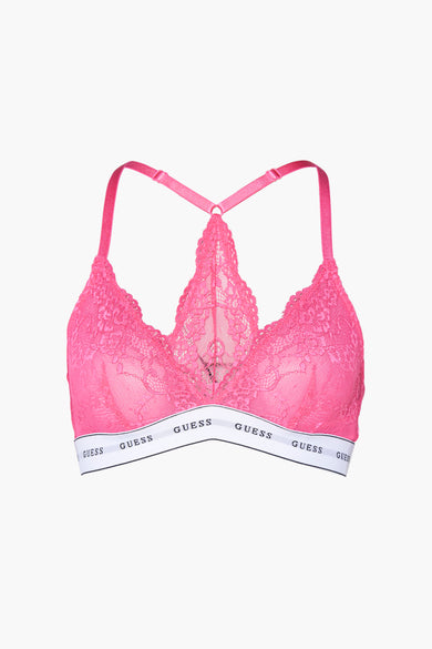 Robe de Guess rose avec des détails sur les bords et design design racerback.