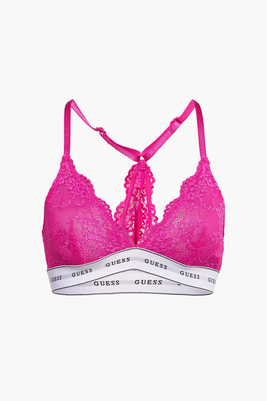 Dentelle rose de Guess® avec imprimé floral, bretelles ajustables et bande élastique sous la poitrine.