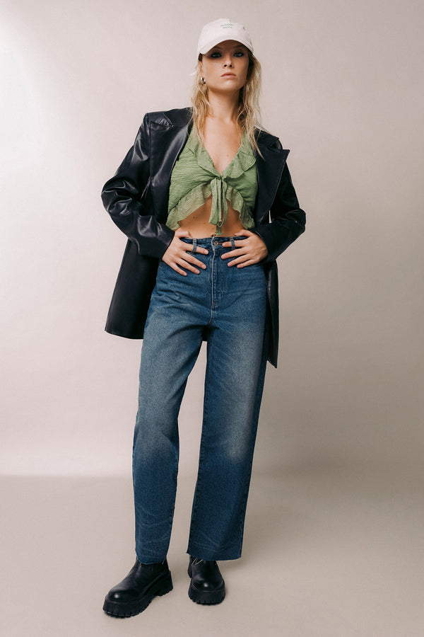 Jeans wide Mid blue denim - OXXO