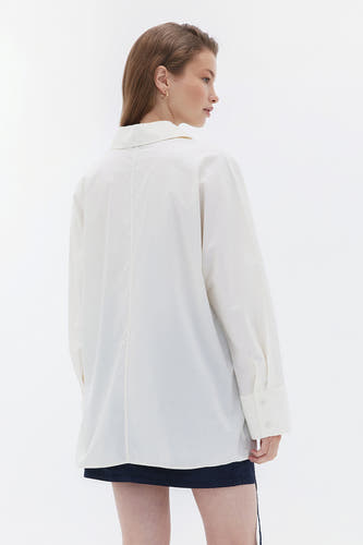 Chemise &agrave; manches longues - blanc