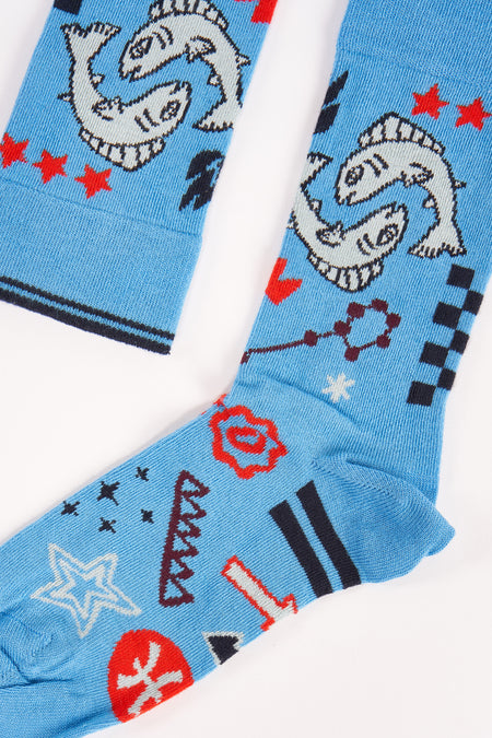 Chaussettes - bleu